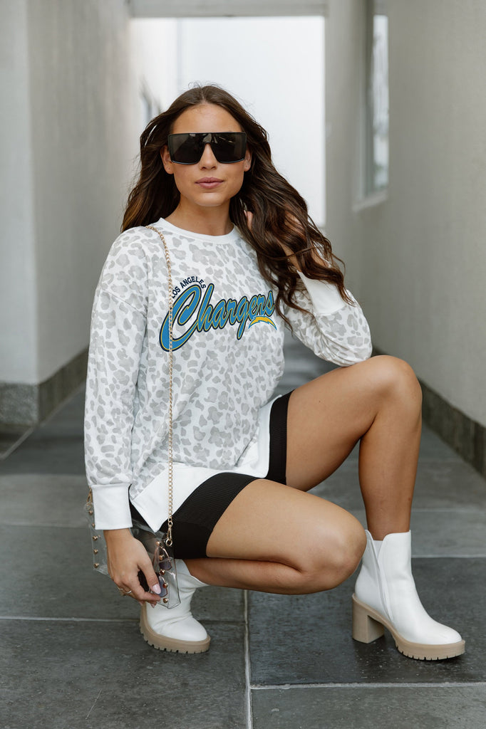 LOS ANGELES CHARGERS FEELING WILD SIDE SLIT PULLOVER