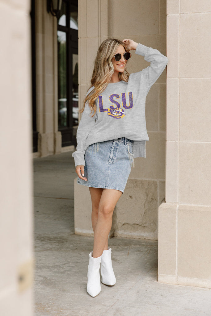 LSU TIGERS STYLE STATEMENT SIDE SLIT PULLOVER