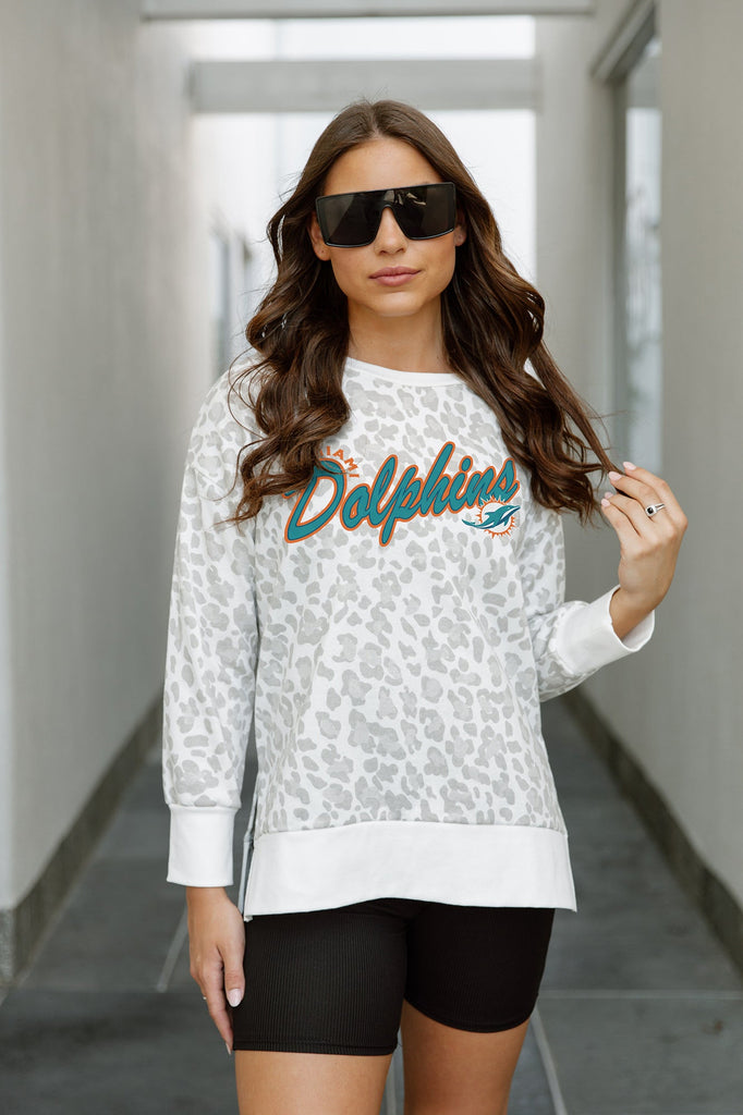 MIAMI DOLPHINS FEELING WILD SIDE SLIT PULLOVER