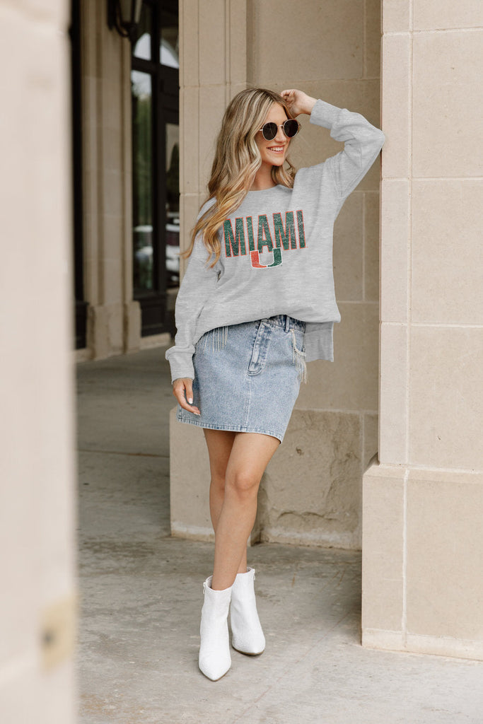 MIAMI HURRICANES STYLE STATEMENT SIDE SLIT PULLOVER