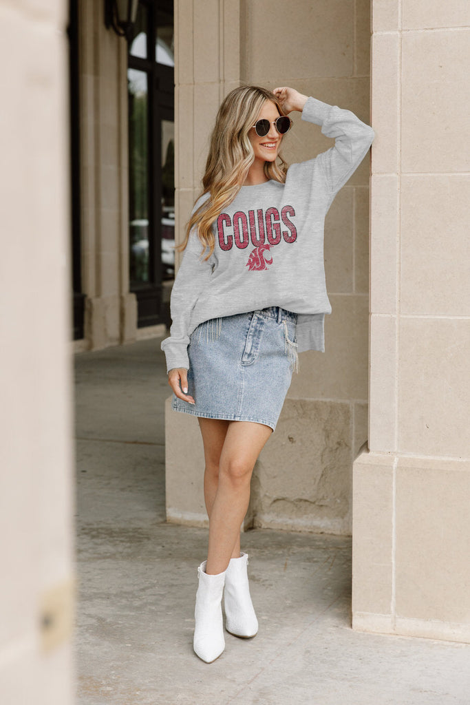 WASHINGTON STATE COUGARS STYLE STATEMENT SIDE SLIT PULLOVER