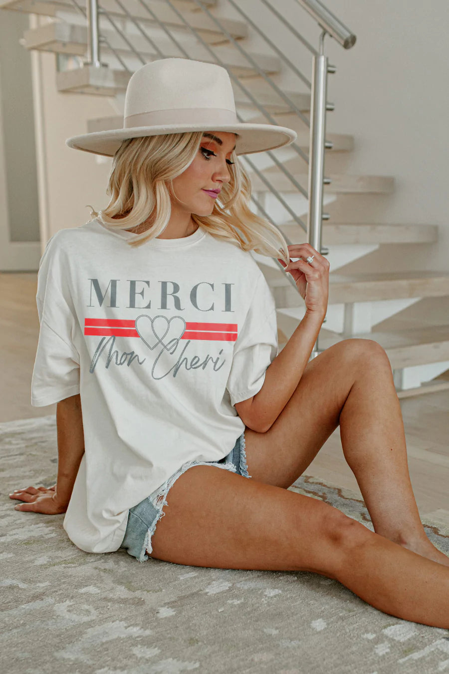 MERCI MON CHERI VINTAGE BOYFRIEND TEE