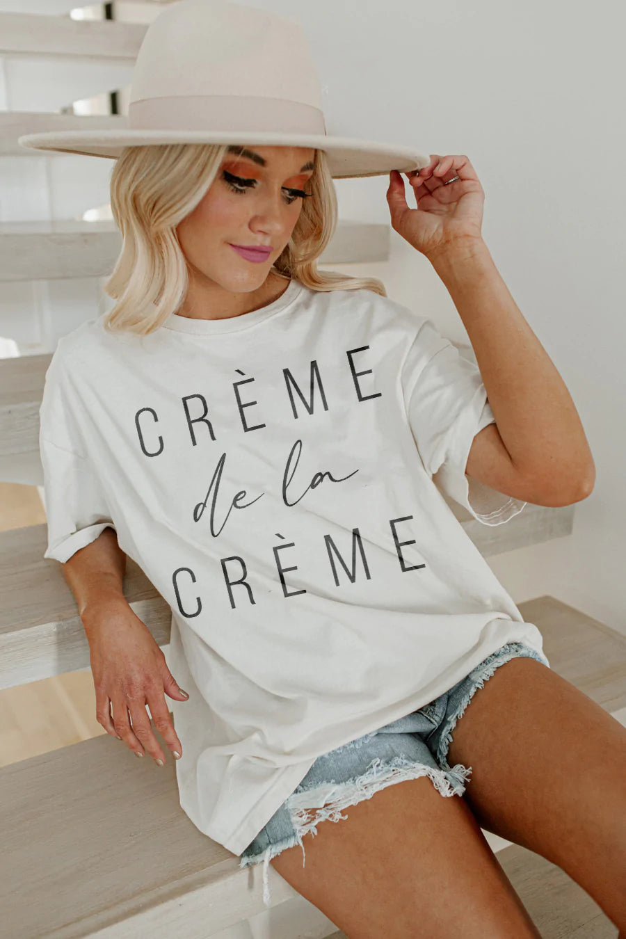 CREME DE LA CREME VINTAGE BOYFRIEND TEE