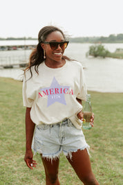 1776 RETRO AMERICA VINTAGE BOYFRIEND TEE-PATRIOTIC GRAPHIC TEES