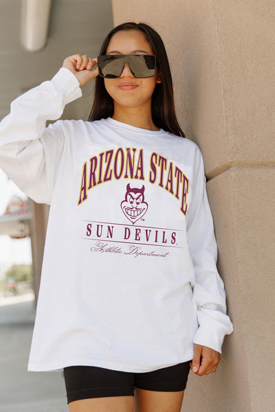 ARIZONA STATE SUN DEVILS UP YOUR GAME OVERSIZED CREWNECK TEE BY MADI  PREWETT TROUTT