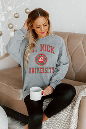 ST. NICK FADED WASH PULLOVER IN GREY