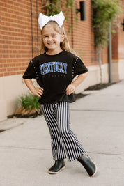 Black Kentucky Wildcats After Party Kids Studded Crop Tee - Front Styled Look | Gameday Couture - SOHO