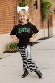OREGON DUCKS AFTER PARTY KIDS STUDDED SHORT SLEEVE MODERATELY CROPPED TEE