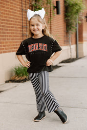 OREGON STATE BEAVERS AFTER PARTY KIDS STUDDED Crop Tee - On Model Front | Gameday Couture - SOHO