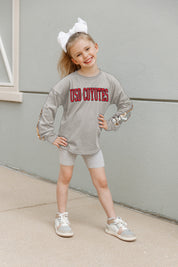 SOUTH DAKOTA COYOTES GUESS WHO'S BACK KIDS SEQUIN YOKE PULLOVER