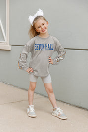 SETON HALL PIRATES GUESS WHO'S BACK KIDS SEQUIN YOKE PULLOVER