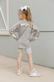 WAYNE STATE WARRIORS Guess Who's Back Kid's Sequin Pullover