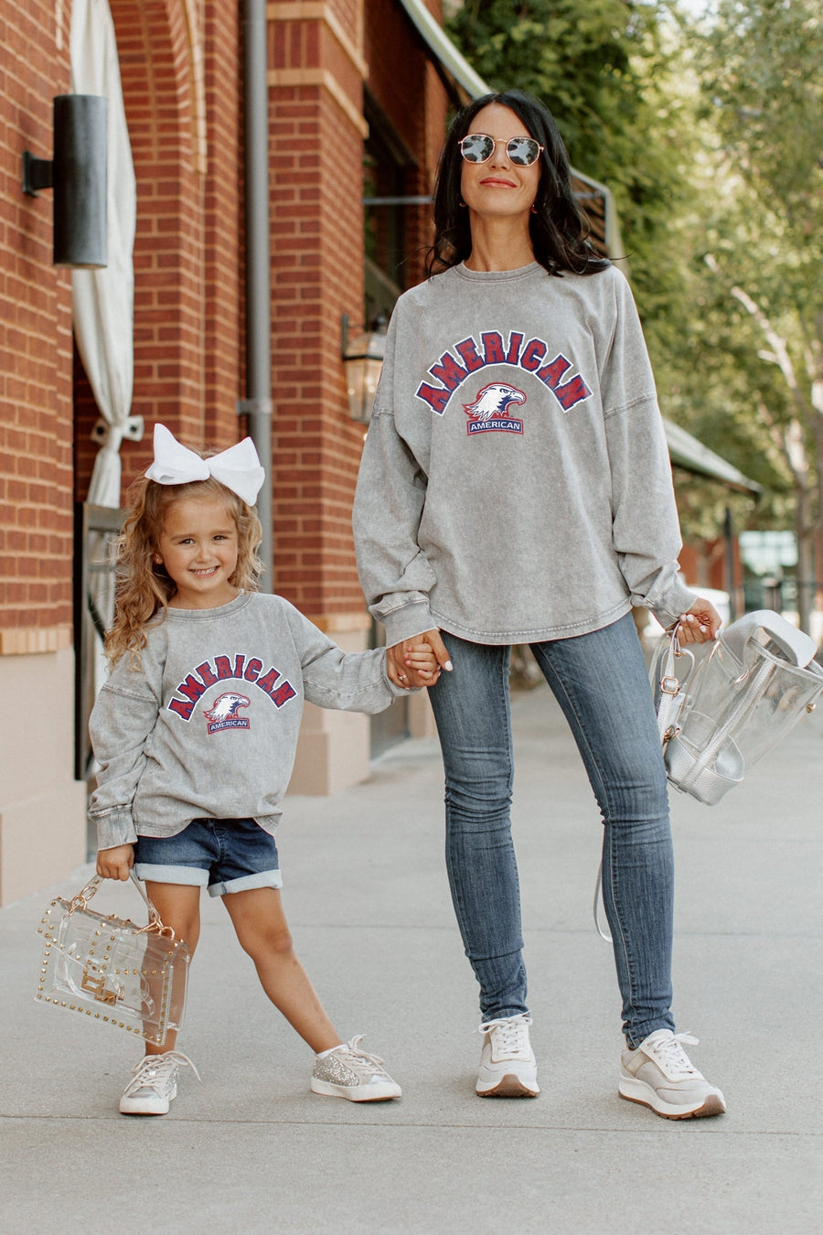 AMERICAN UNIVERSITY EAGLES Kid's Faded-Wash Pullover