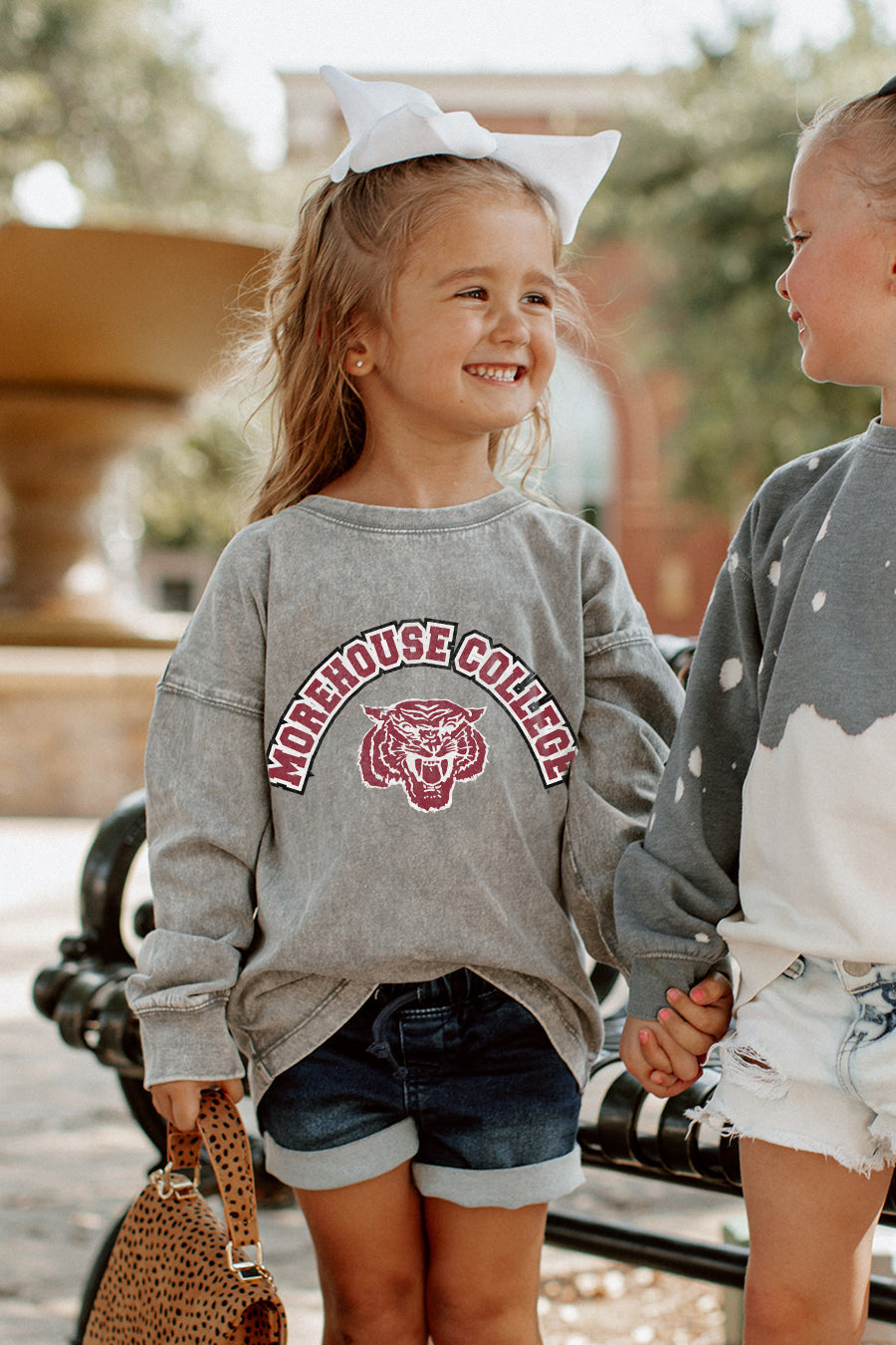 MOREHOUSE MAROON TIGERS Kid's Faded-Wash Pullover
