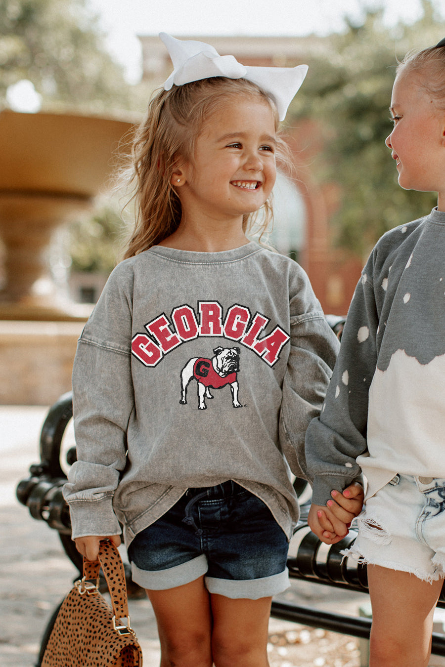 GEORGIA BULLDOGS Kid's Faded-Wash Pullover