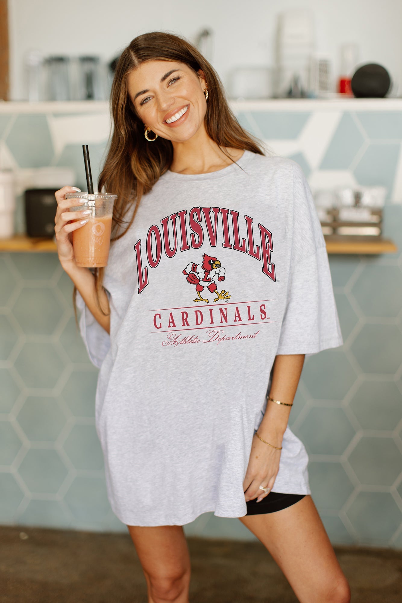 Women's Gameday Couture White Louisville Cardinals Run It Back