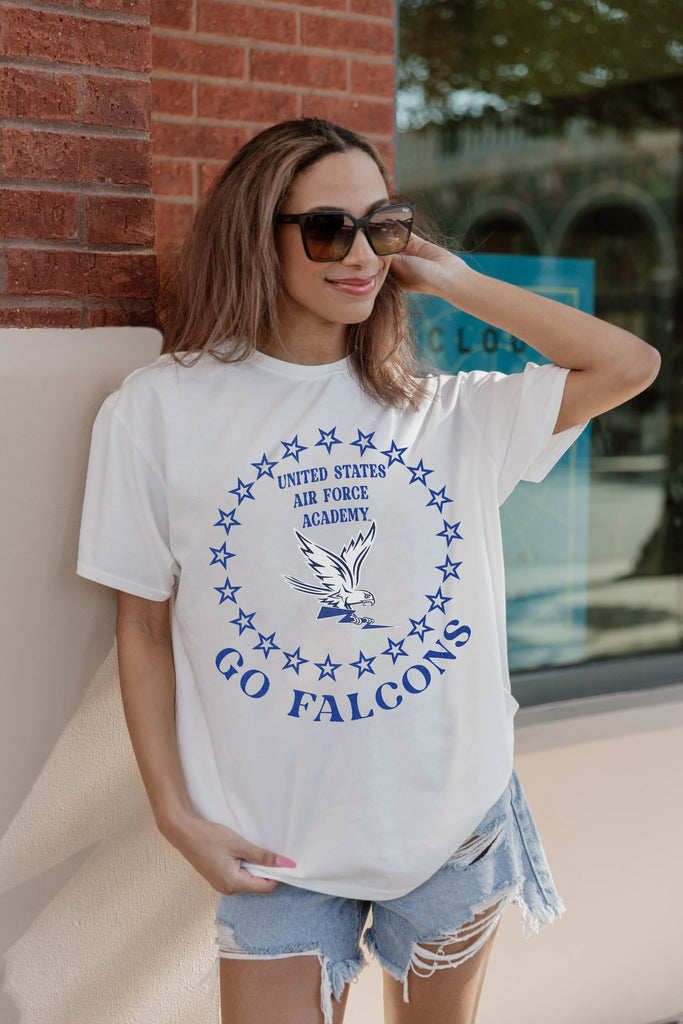 AIR FORCE FALCONS ON POINT OVERSIZED CREWNECK TEE