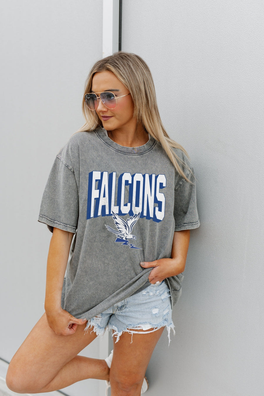 AIR FORCE FALCONS SOLID DEFENSE OVERSIZED CREWNECK TEE