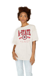 ARKANSAS STATE RED WOLVES GET GOIN' OVERSIZED CREW NECK TEE