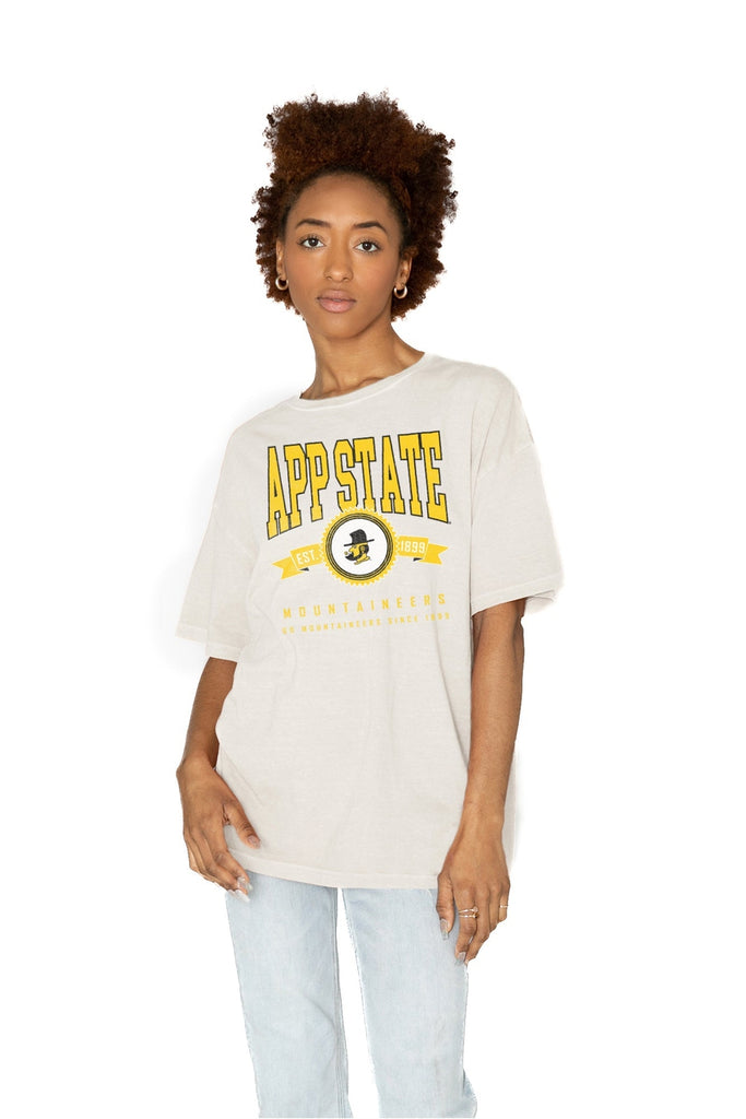 APPALACHIAN STATE MOUNTAINEERS GET GOIN' OVERSIZED CREW NECK TEE