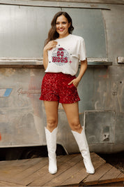 ARKANSAS RAZORBACKS IT'S A PARTY OVERSIZED CREWNECK TEE