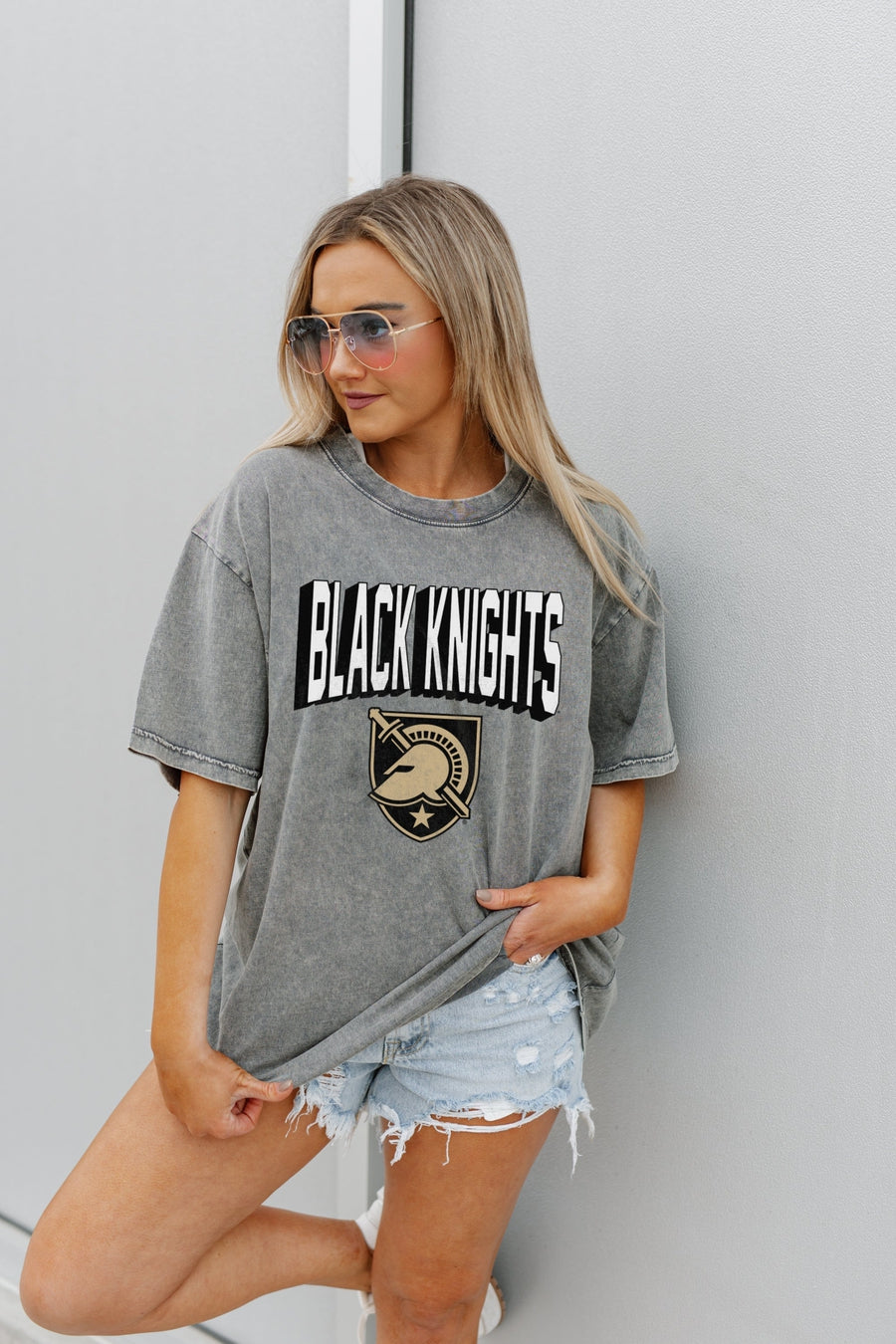 ARMY BLACK KNIGHTS SOLID DEFENSE OVERSIZED CREWNECK TEE