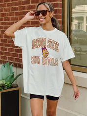 ARIZONA STATE SUN DEVILS UP YOUR GAME OVERSIZED CREWNECK TEE BY MADI PREWETT