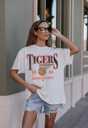 AUBURN TIGERS COURT DATE OVERSIZED CREWNECK TEE