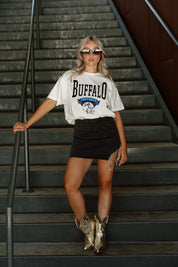 BUFFALO BILLS ENFORCER RELAXED FIT SHORT SLEEVE CREWNECK TEE