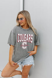 CHARLESTON COUGARS SOLID DEFENSE OVERSIZED CREWNECK TEE