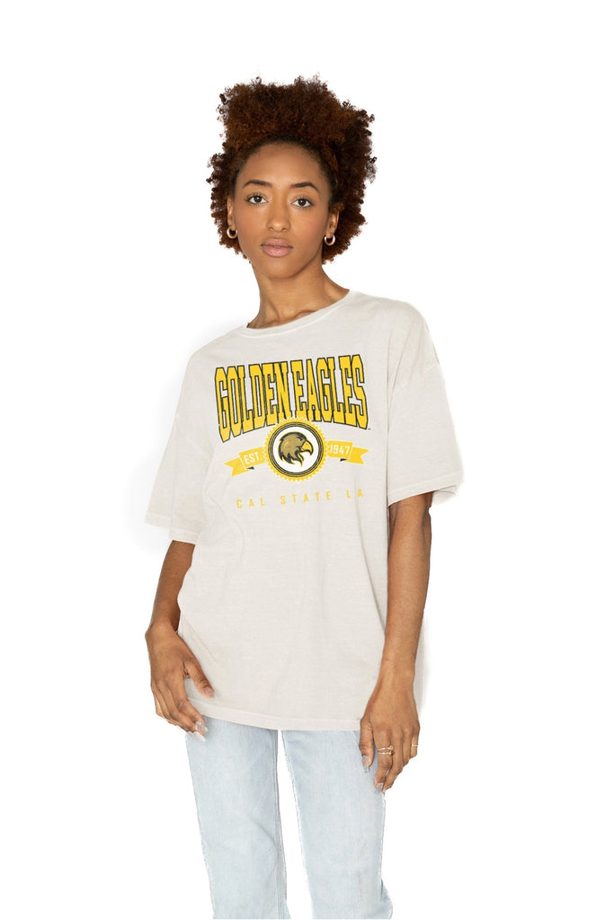 CAL STATE LOS ANGELES GOLDEN EAGLES GET GOIN' OVERSIZED CREW NECK TEE