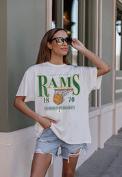 COLORADO STATE RAMS COURT DATE OVERSIZED CREWNECK TEE