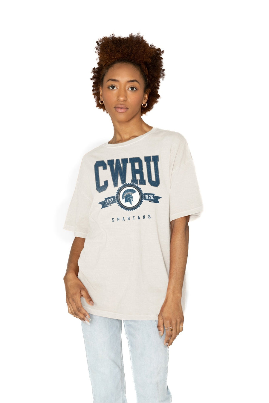 CASE WESTERN RESERVE SPARTANS GET GOIN' OVERSIZED CREW NECK TEE
