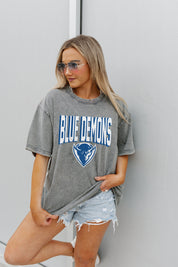 DEPAUL BLUE DEMONS SOLID DEFENSE OVERSIZED CREWNECK TEE