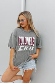 EASTERN KENTUCKY COLONELS SOLID DEFENSE OVERSIZED CREWNECK TEE