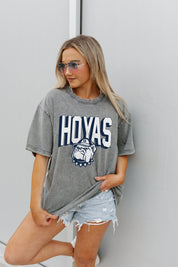 GEORGETOWN HOYAS SOLID DEFENSE OVERSIZED CREWNECK TEE