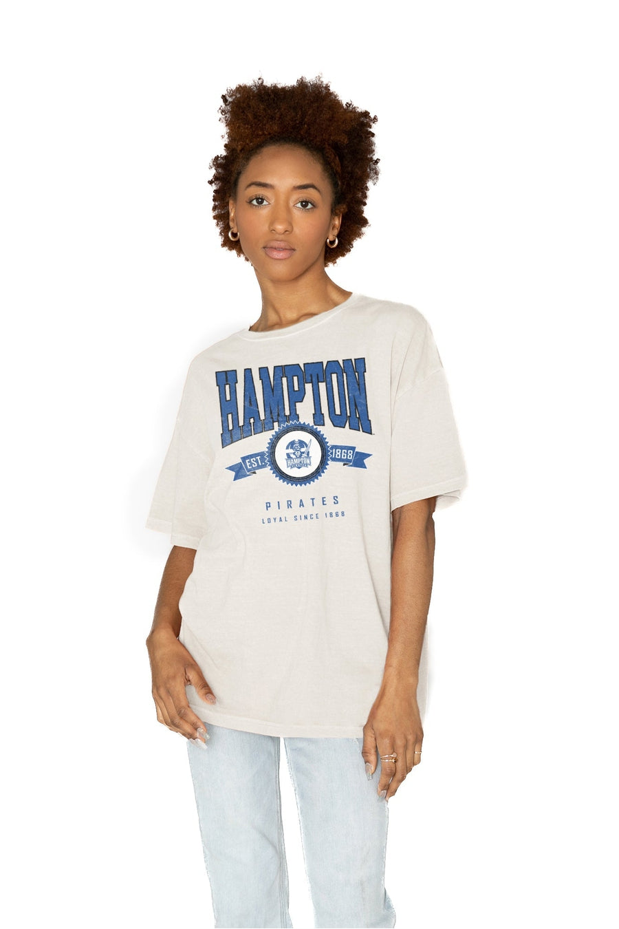 HAMPTON PIRATES GET GOIN' OVERSIZED CREW NECK TEE