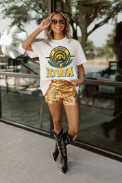 IOWA HAWKEYES BE A CHAMPION OVERSIZED CREWNECK TEE BY MADI PREWETT