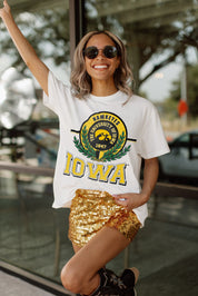 IOWA HAWKEYES BE A CHAMPION OVERSIZED CREWNECK TEE BY MADI PREWETT