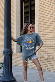 KANSAS JAYHAWKS BRIGHTEST STAR OVERSIZED CREWNECK TEE