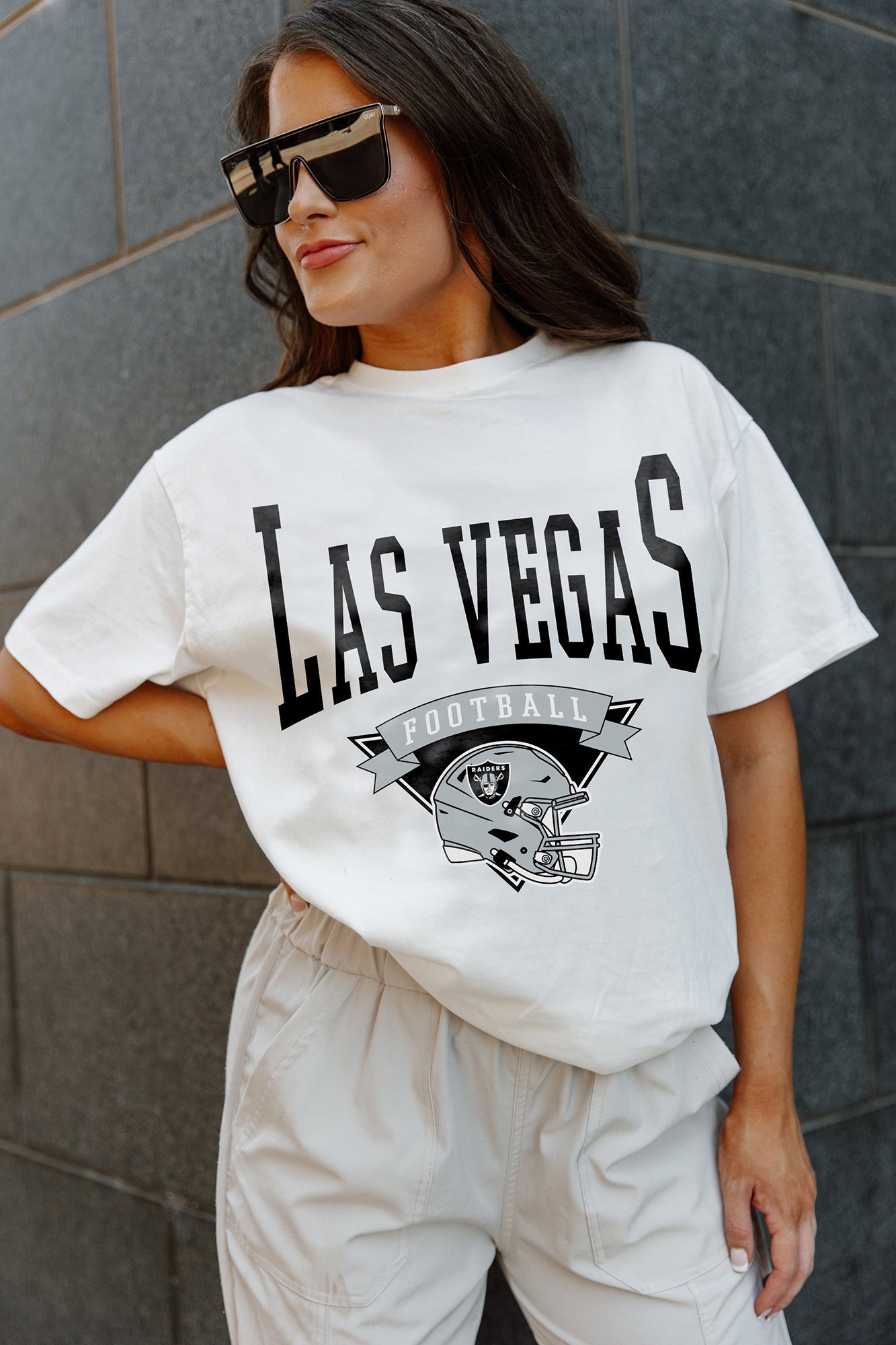 LAS VEGAS RAIDERS ENFORCER RELAXED FIT SHORT SLEEVE CREWNECK TEE