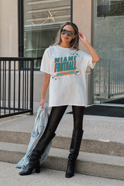 MIAMI DOLPHINS GOOD CALL OVERSIZED CREWNECK TEE