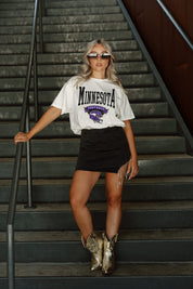 MINNESOTA VIKINGS ENFORCER RELAXED FIT SHORT SLEEVE CREWNECK TEE