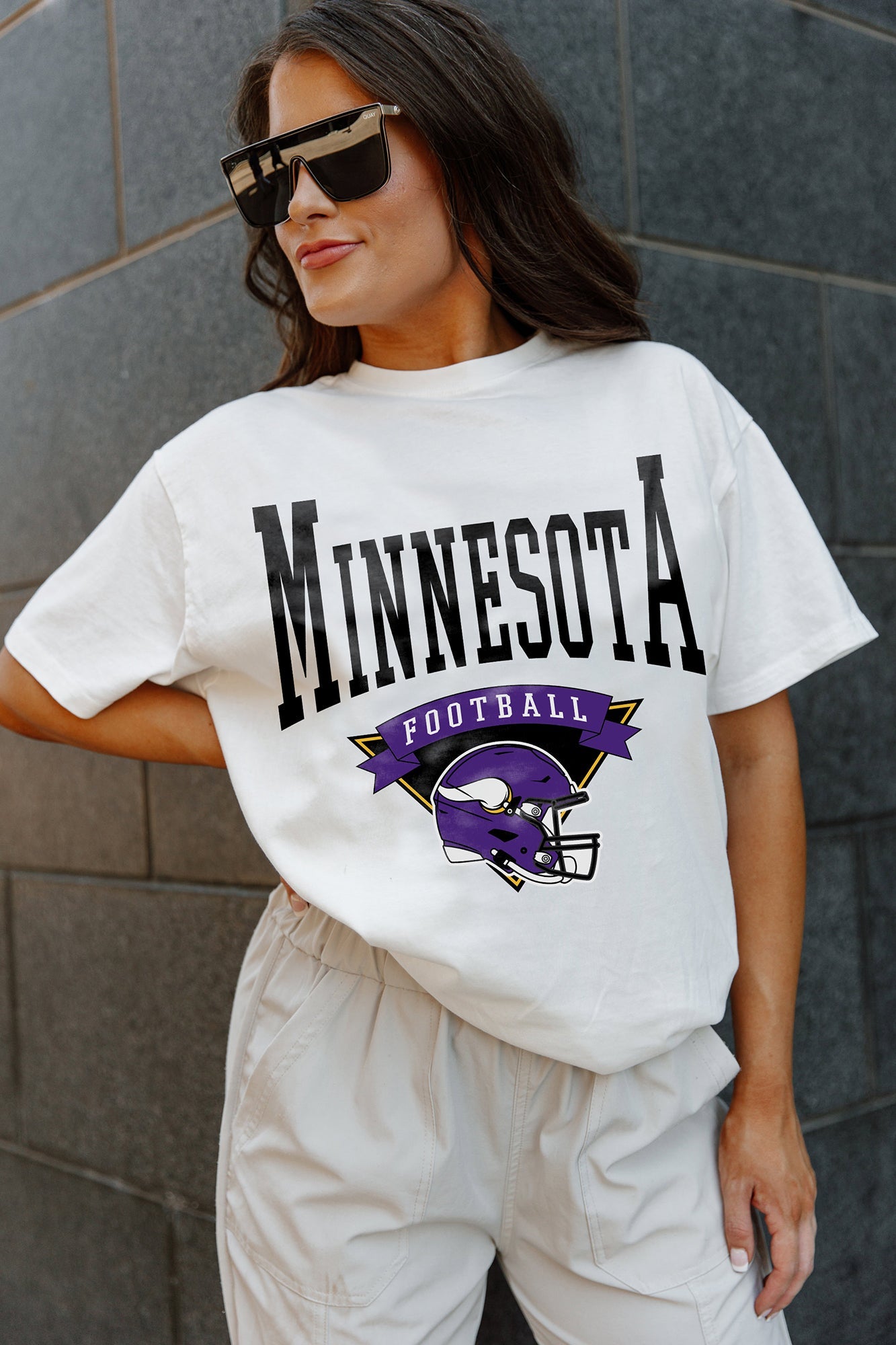MINNESOTA VIKINGS ENFORCER RELAXED FIT SHORT SLEEVE CREWNECK TEE