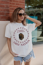 MONTANA GRIZZLIES ON POINT OVERSIZED CREWNECK TEE