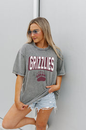 MONTANA GRIZZLIES SOLID DEFENSE OVERSIZED CREWNECK TEE