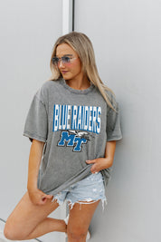 MIDDLE TENNESSEE STATE BLUE RAIDERS SOLID DEFENSE OVERSIZED CREWNECK TEE