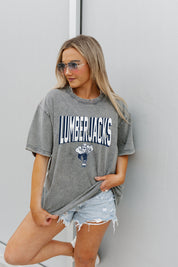 NORTHERN ARIZONA LUMBERJACKS SOLID DEFENSE OVERSIZED CREWNECK TEE