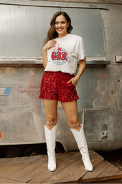 NEBRASKA CORNHUSKERS IT'S A PARTY OVERSIZED CREWNECK TEE