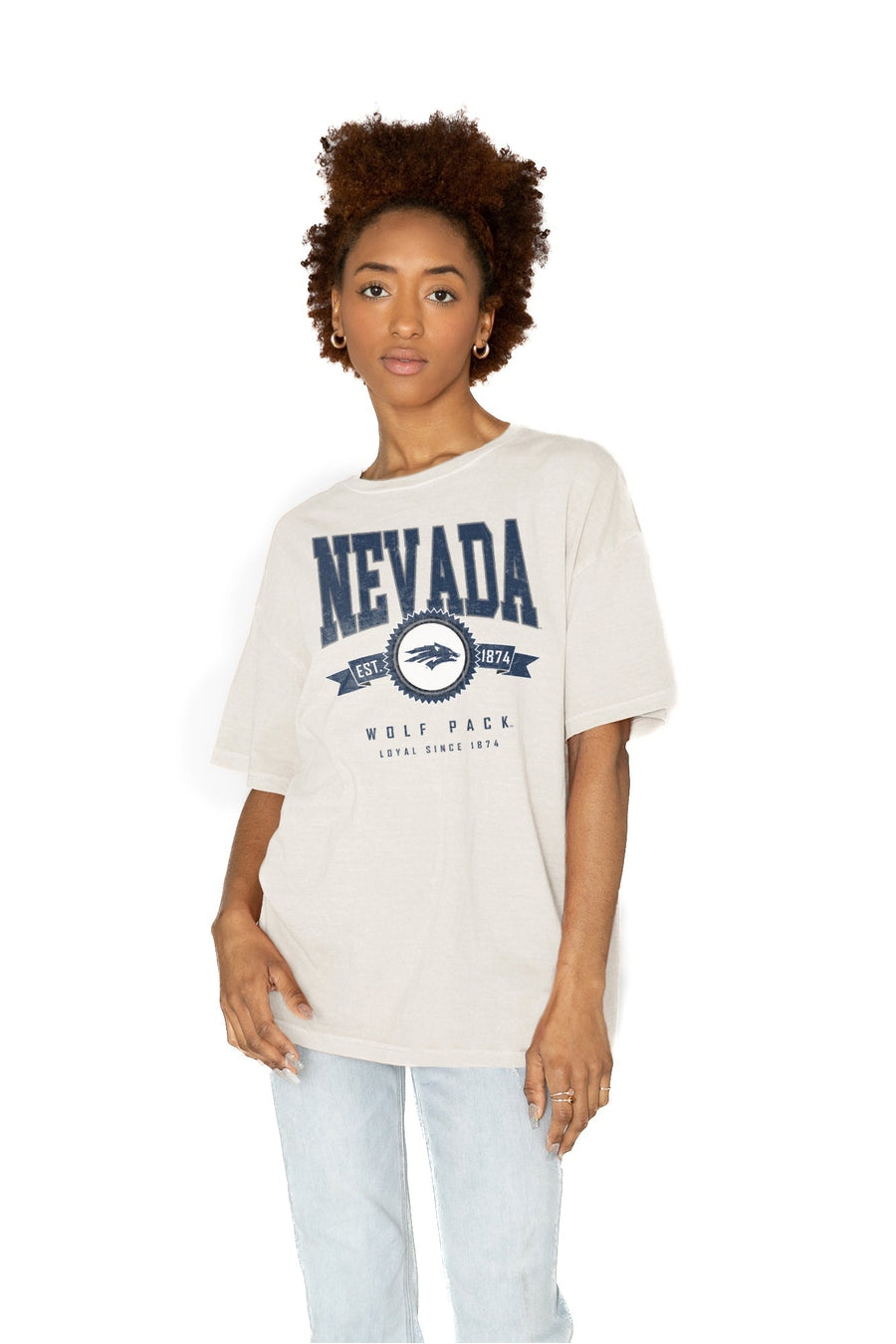NEVADA WOLF PACK GET GOIN' OVERSIZED CREW NECK TEE